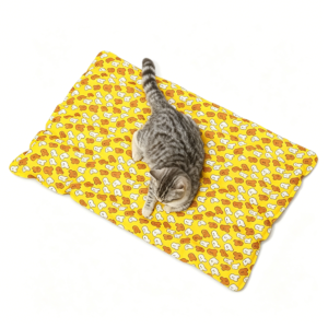 Yellow Cartoon Printed Pet Cooling Mat Summer Ice Mat