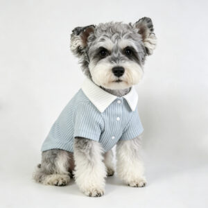Striped Knit Polo Dog Jacket Warm Fall Winter Shirt for Small Breed