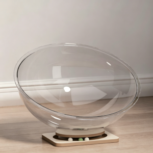 Open-View Clear Cat Nest Transparent Acrylic Pet Bed