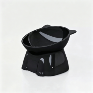Solid Color Cat-Ear Elevated Pet Water Bowl
