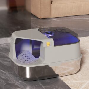 Corridor Type Enclosed Stainless Steel Cat Litter Box