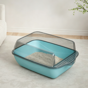 Semi-Enclosed Cat Litter Box Splash-Proof Large Cat Toilet