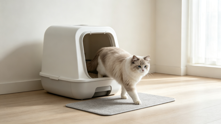 Open Self-Cleaning Litter Box Stress-Free Toileting for Cats