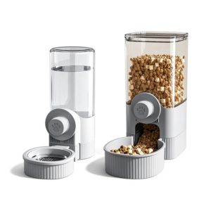 Hanging Pet Automatic Feeder and Water Dispenser Set Bowl for Cat Dog Cage