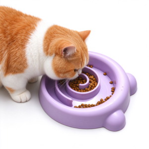 Slow Eating Pet Food Bowl Anti-Choke Maze Feeder for Cats Dogs
